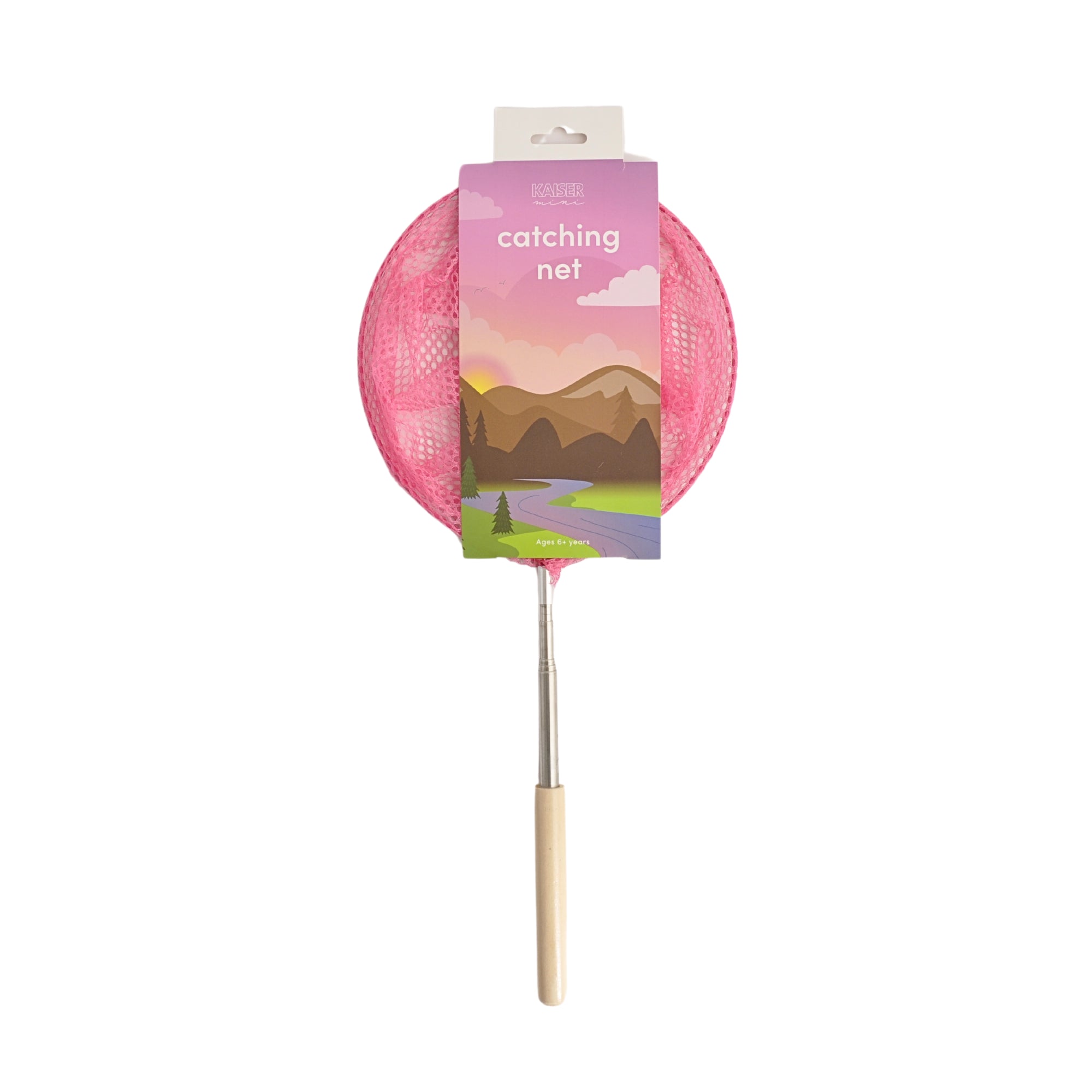 K Mini Explorer Wooden Catching Net - PINK